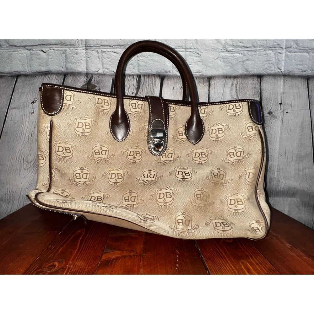Vintage Dooney & Bourke Donegal Signature Canvas Tote